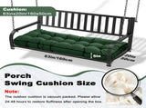 Outdoor Bench Cushion, 63 20 4 Inch, Tufted Waterproof Swing Cushion with Ties, for Patio Bench 00710477