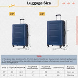 2 Piece Luggage Set with Bags Expanable Spinner Wheels ABS Lightweight Suitcase with TSA Lock N732P198744C