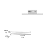 Iva Floating Shelf in Melamine, Light Pine B128P237135