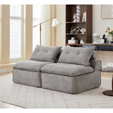 ZUN [NEW ARRIVED] Modular Sofa,No Armrests,At will DIY, Chenille Fabric,Neck Pillow-Back W2108P261275