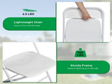 4pcs Injection Molding Classic Garden Plastic Folding Chair White 58509181