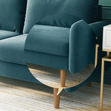 56.3" Velvet Round Arm Apartment Loveseat 58253263