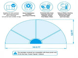 10 Foot Round Multifunctional All Weather Cover Pool Dome Enclosure for Outdoor Pools, Compatible 73376164