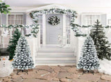 4.5ft Christmas Tree with Snow Flocked Branches - 242 High-Density Tips, Premium PVC, Foldable Metal 30811929