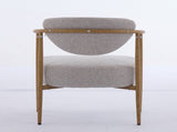 Beige fabric color dining room chair, living room chair, bedroom chair, woven fabric with foam back W3149P375463