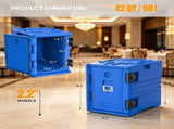 82QT Insulated Cooler with Wheels Blue 38929317