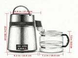 1.1 Gal 750W Countertop Water Distiller, 0.3 Gal/H with Temp Display & 0-99H Timer, Includes Glass 37222569