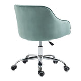 ZUN COOLMORE Velvet Home Office Desk Chair, Modern Cute Computer Chair, Wheels Height Adjustable W39541832