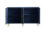 Modern Blue Lacquered 4 Door Wooden Cabinet Sideboard Buffet Server Cabinet Storage Cabinet, for W1435133313