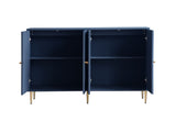 Modern Blue Lacquered 4 Door Wooden Cabinet Sideboard Buffet Server Cabinet Storage Cabinet, for 64268074