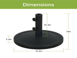 Outdoor 26lb Steel Round Umbrella Base, Black Finish 38000237