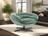 Modern Chenille Chair, 360&deg Swivel Club Chair/Accent Chair with Removable Cushion, Round N817P207777L