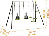 XNS008 interesting triple children metal safe set 440lbs for outdoor playground three seat W171194386