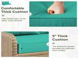 Outdoor Loveseat Cushion Set, 48 x 24 inch, Water Repellent Patio Furniture Cushions Replacement 65253800