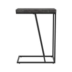 ZUN Rustic Grey and Sandy Black Rectangle Accent Table B062P153643