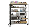 6-Tier disassembly and free assembly NSF-Certified Steel Wire Shelving with Wheels 51704284