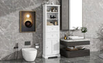 ZUN Tall Bathroom Storage Cabinet,Cabinet with One Door and Two Drawers, Freestanding Storage Adjustable WF314198AAK