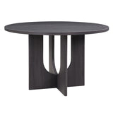47.3" Round Dining Set with 4 Upholstered Dining Chairs, Modern Round Dining Table Set for 4, 21351538