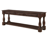63inch Long Wood Console Table with 3 Drawers and 1 Bottom Shelf for Entryway Hallway Easy Assembly W1202114034