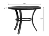 Outdoor Round Side Table, Small Metal Table Patio End Table Coffee Bistro Table for Indoor Outdoor, 55146509