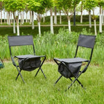 ZUN 2-piece Folding Outdoor Chair with Storage Bag, Portable Chair for indoor, Outdoor Camping, Picnics 02686064