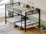 Metal bunk bed , suitable for children/teenagers/adults. 14.17-inch high guardrails. W5635P539763