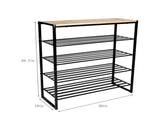 5-Tier Shoe Rack, Metal Steel, 15 Pairs of Shoes, Multi-Functional 51358641
