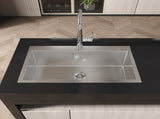 Stainless Steel Kitchen Sink, 32x19 Single Bowl, Overmount Handmade Sink in Brushed Nickel, with 76262968