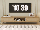 Boho TV Stand for TVs up to 80'' , Modern Farmhouse Media Console, Entertainment Center with Solid N710P222775P