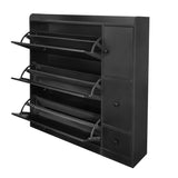 ZUN Versatile Shoe Cabinet with 3 Flip Drawers, Maximum Storage Entryway Organizer with Drawer, Free 18531809