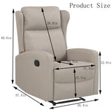 Rocking Recliner Chair for Living Room, Adjustable Modern Recliner Chair, Recliner Sofa with Lumbar W1958P224367