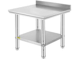 Stainless Steel Work Table, Durable Stainless Steel Prep Table with Adjustable Undershelf & Feet, 24 55003296