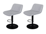 Swivel Bar Stools with Adjustable Height , Backrest, and Soft Knit Fabric - Ideal W2699P360245