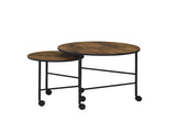Oblis Vintage Oak Finish Nesting Table Set B2726P408070