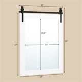 30" x22" Natural Wall Mount Mirror with Wood Frame 17624636