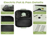 2-in-1 Electric Hot Pot & Grill Combo, Dual Separate Temperature Control, Non-Stick Die-Cast 10655082