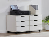 3-Drawer Vertical Filing Cabinet Rolling Wood Mobile File Cabinets Under Desk for Home Office with T3623P493349