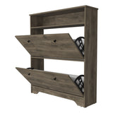 Cranbery 2-Shelf Shoe Rack Dark Brown B06280038