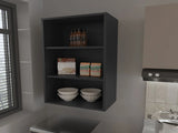 Black Wall Cabinet with Open Storage B062P252211