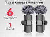 Wireless Microphone for, iPad, Android, Lavalier Microphone for Video Recording - 2 Pack 54673845