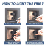 52 Inch Outdoor Concrete Propane gas rectangle Fire Pit table in Dark Gray color W2620P182374