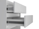 Dresser 43"H, Jewelry Box, Mirror, Single Door Cabinet, Two Drawers, White B097132972