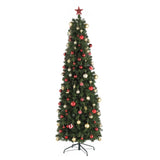 7.5ft Pencil Shape Automatic Tree Structure PVC Material 1090 Round Heads 350 Lights Warm Color With 58420987