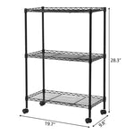 ZUN Chrome 3-Tier Shelving All-Purpose Utility Cart 43951532