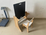 Kids Table Set with One Chair, Multifunctional Wooden Children Study Table-Convertible Tabletop for 58011594