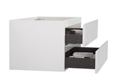 Alice-30W-201, Wall mount cabinet WITHOUT basin, white color, with two drawers, Pre-assembled W1865107114