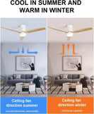 ZUN 52 Inch Indoor Flush Mount Ceiling Fan with LED Light and Remote Control W934P152310