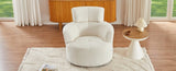 360&deg Swivel Chair Upholstered Accent Barrel Chair Swivel Round Sofa Chair with Adjustable Headrest N719P272676A