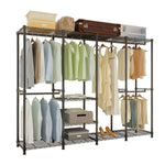 ZUN Wire Garment Rack Heavy Duty Clothes Rack,Closet Organizer Metal Garment Rack Portable Clothes 85070014