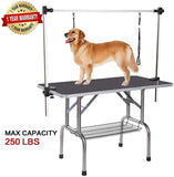 ZUN 36" Professional Dog Pet Grooming Table Adjustable Heavy Duty Portable w/Arm & Noose & Mesh Tray 15058957